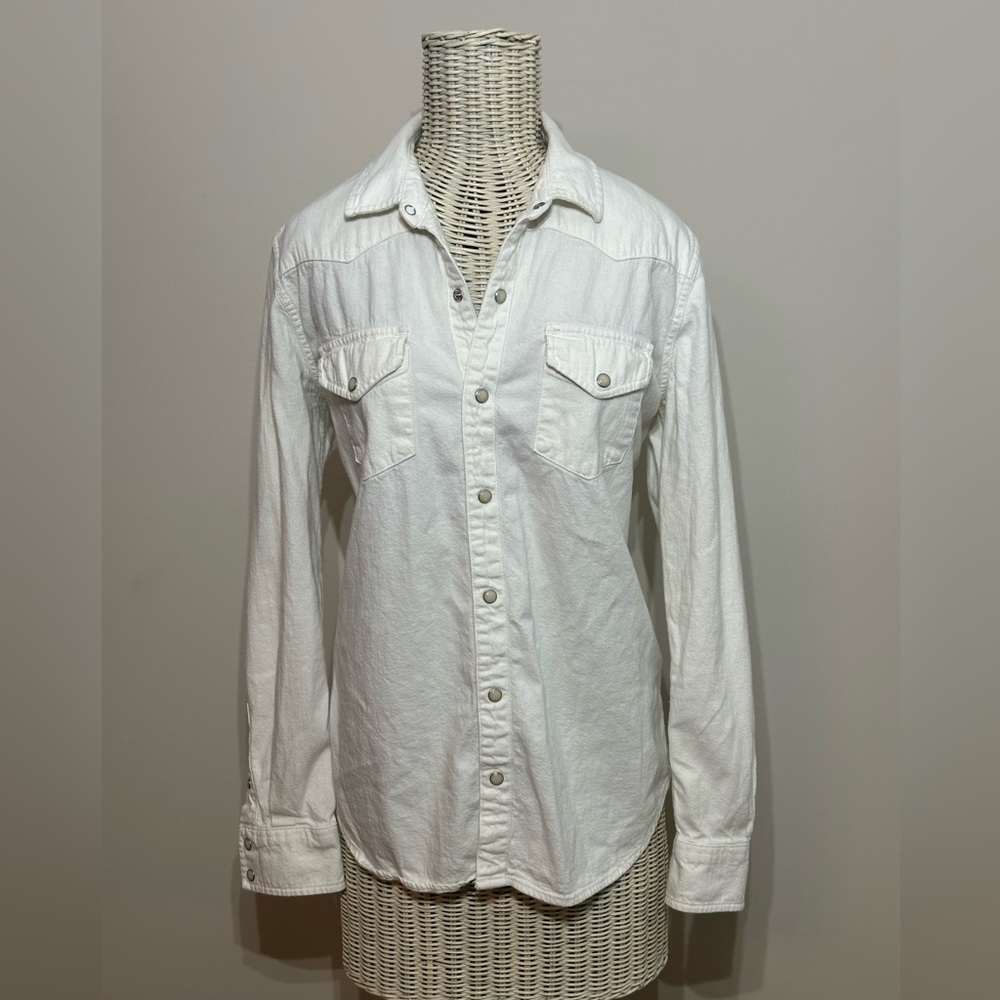 COPY - Lucky Brand women’s white denim shirt